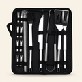 Set of 20 stainless steel barbecue utensils