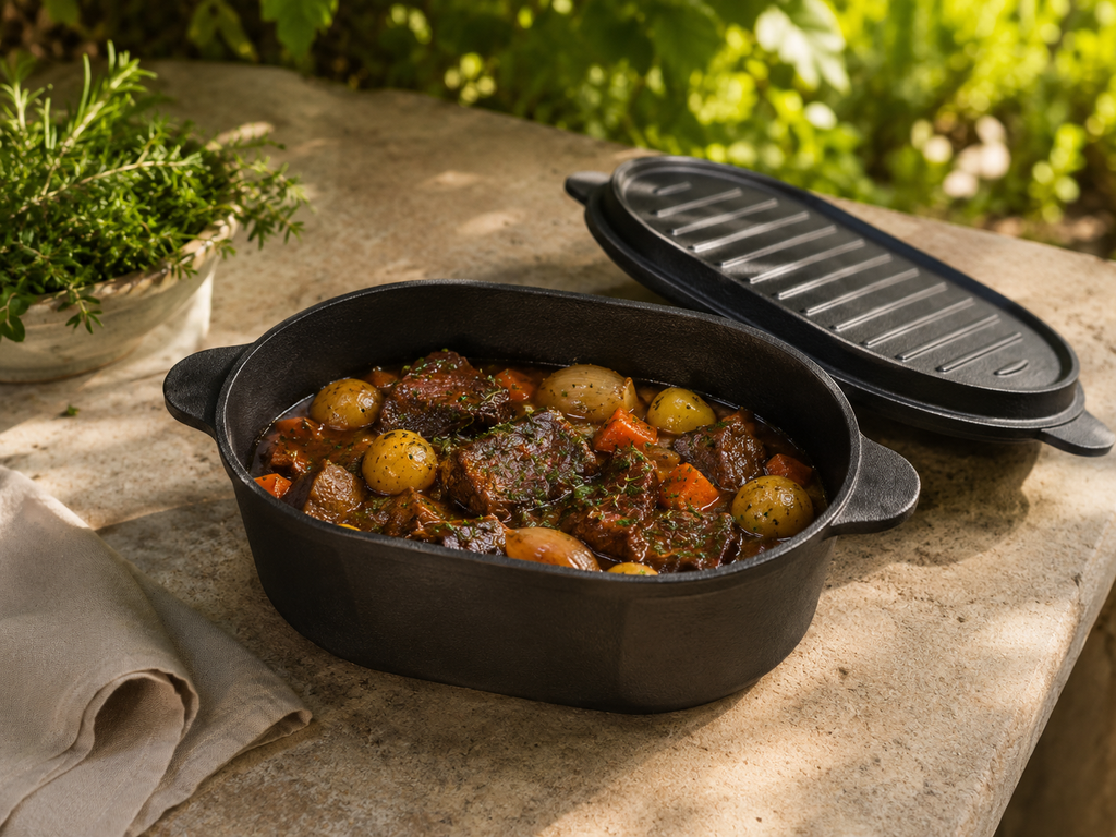 3L oval cast iron sauté pan