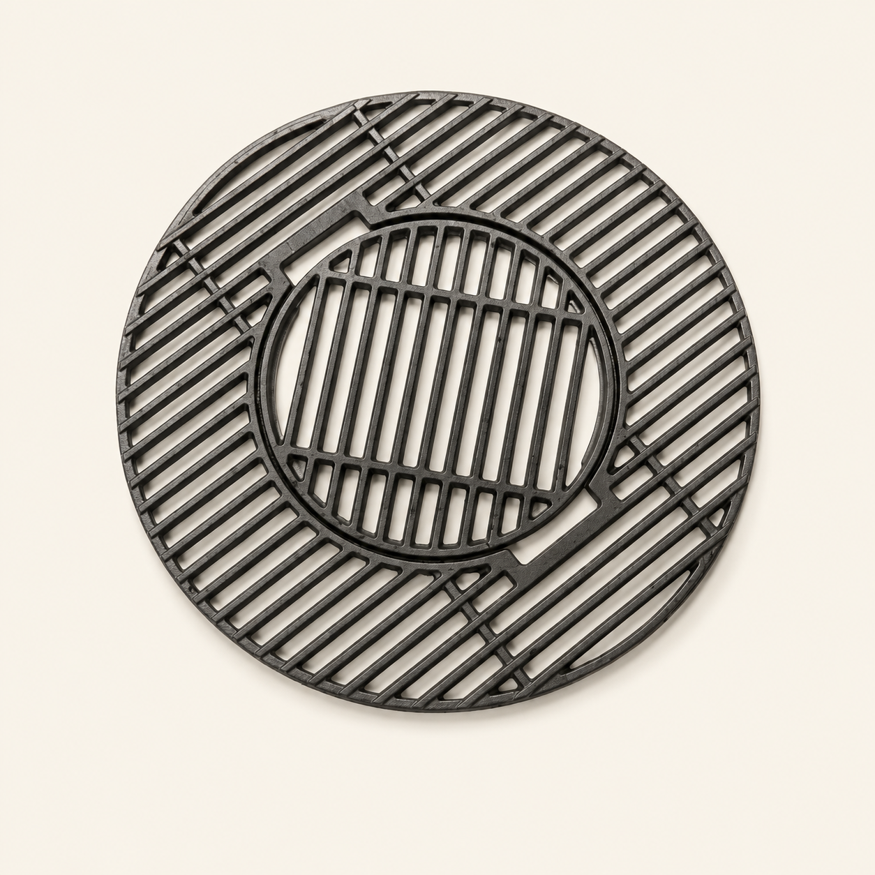 Grille ronde en fonte multifonctions  pour kamado XL
