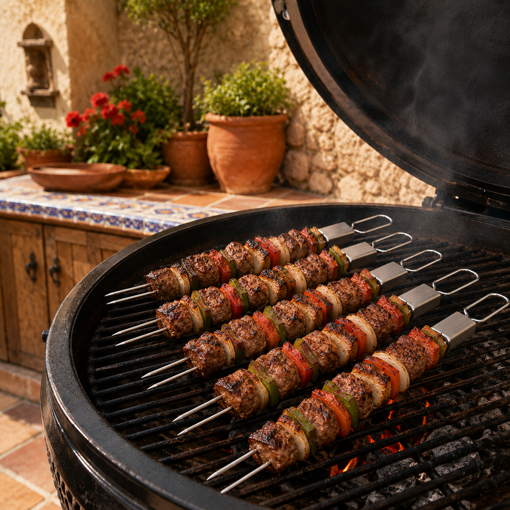 6 brochettes doubles en inox