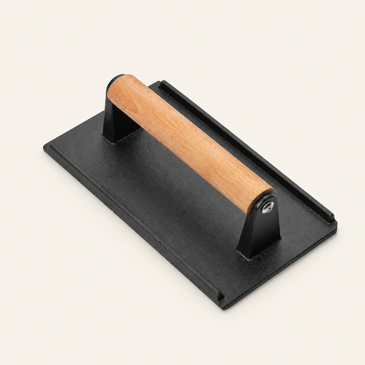 Cast iron burger press kit